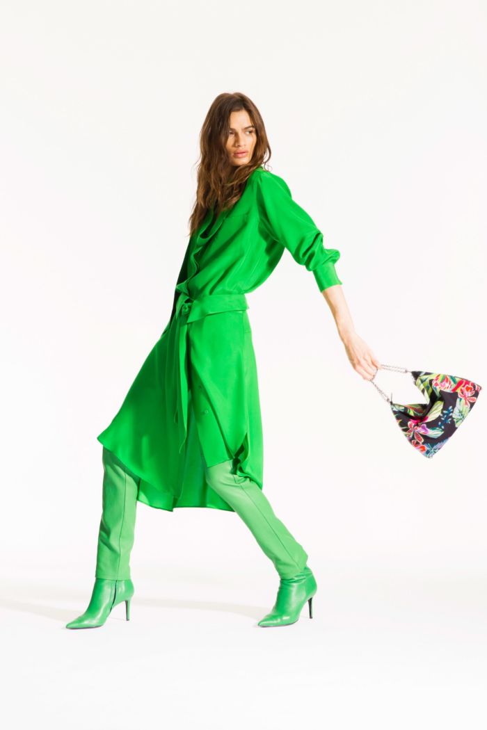 Модное зеленое платье Barbara Bui