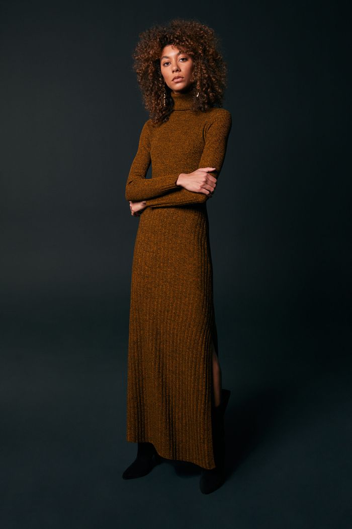 Длинное коричневое платье A.L.C.