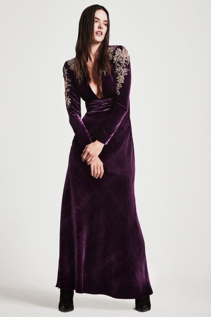 Модное бархатное платье осень-зима Dundas