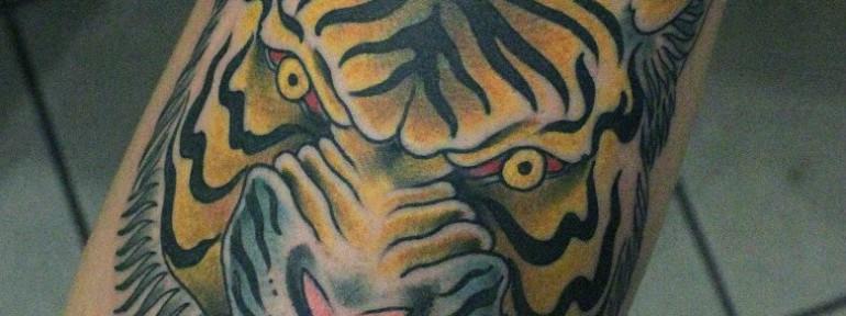 Художественная татуировка Тигр