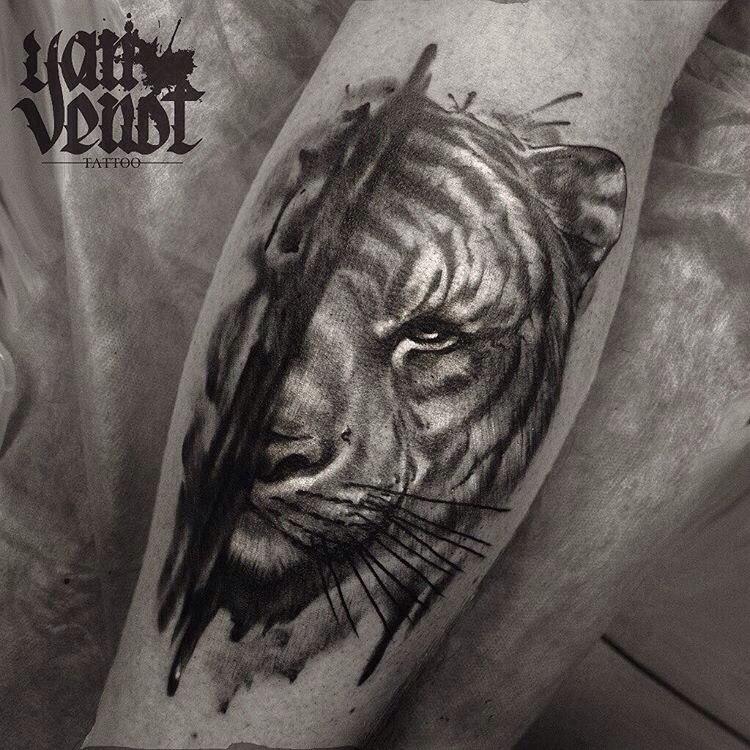 Художественная татуировка «Тигр»