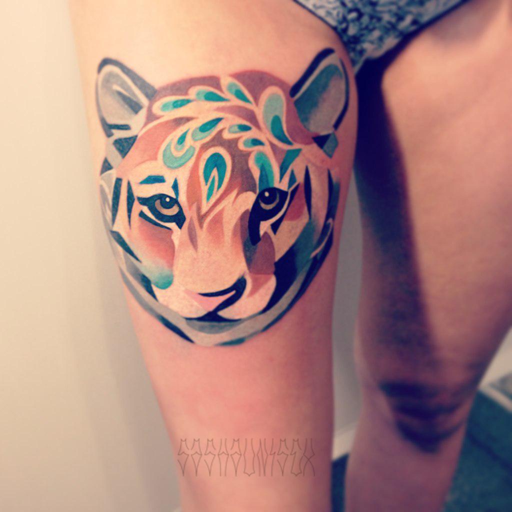 Художественная татуировка «Тигр»