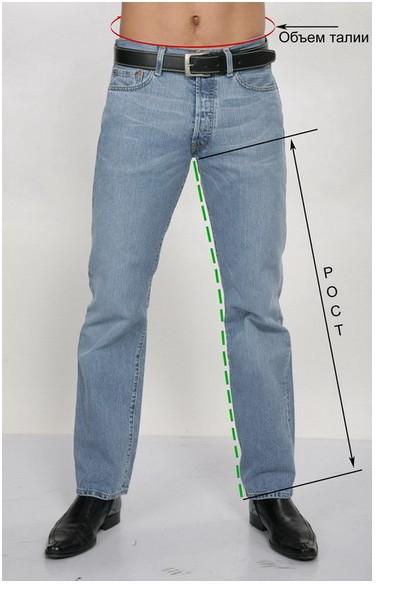 размер джинс таблица