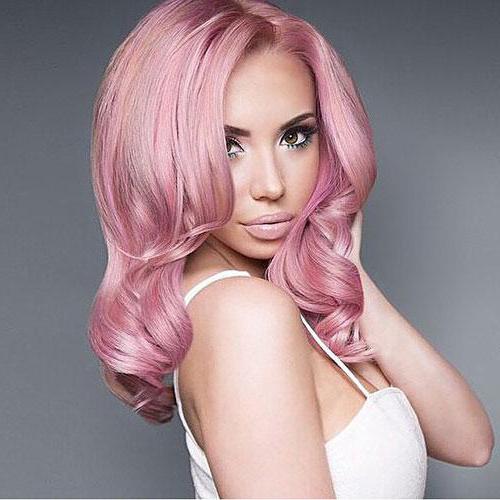 розовая краска для волос