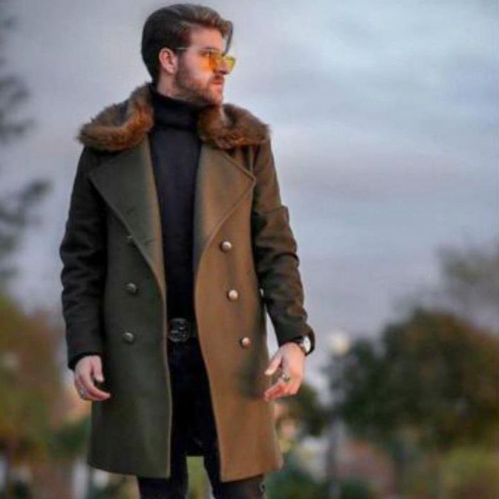 мужское пальто в стиле милитари