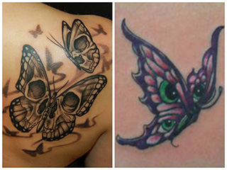 eyes butterfly tattoo