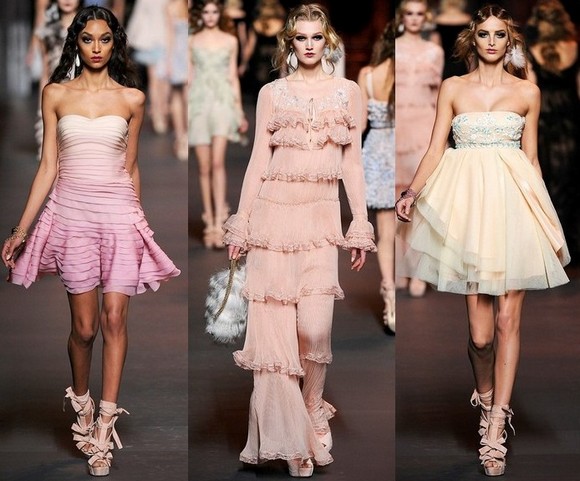 Розовые платья Christian Dior 2012