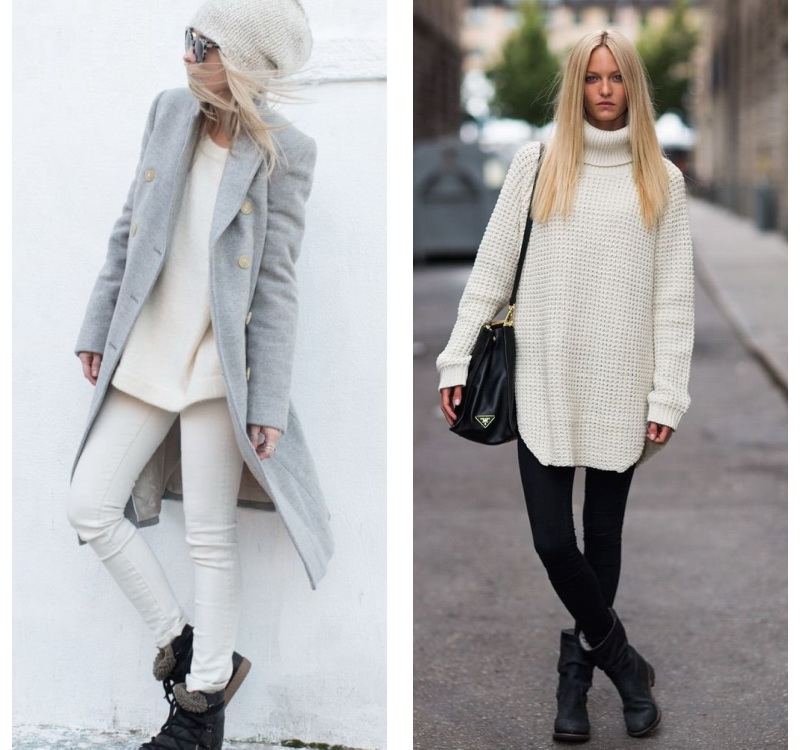 Белый свитер - с чем носить