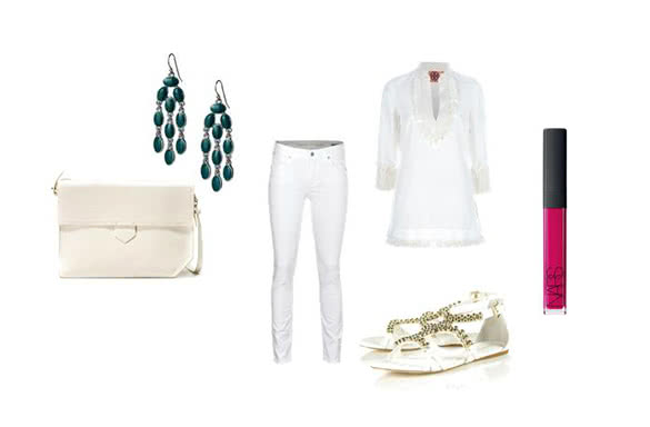 White skinny jeans Outfit